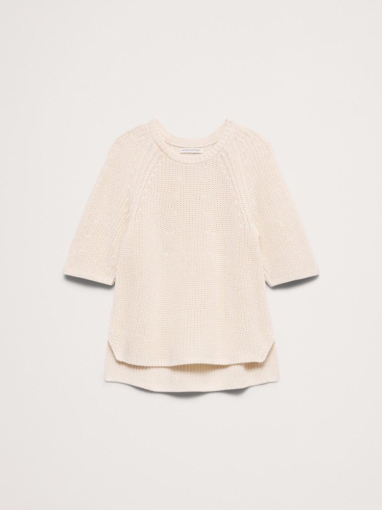 Cotton Puff-Sleeve Sweater