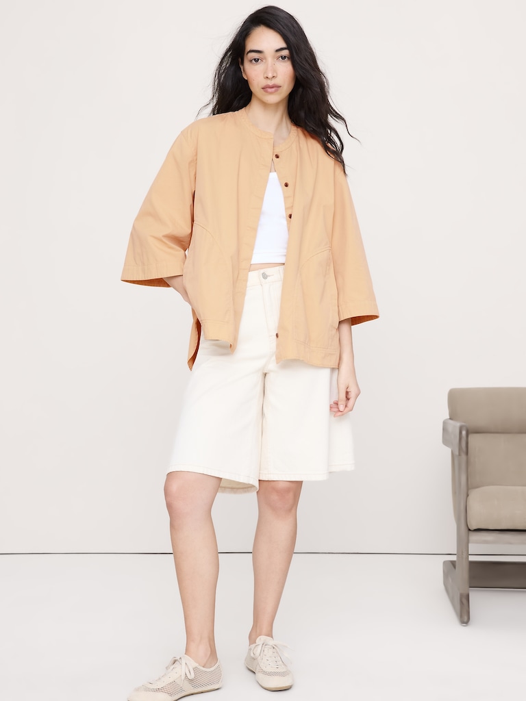 Overdye Cotton Tunic Shirt