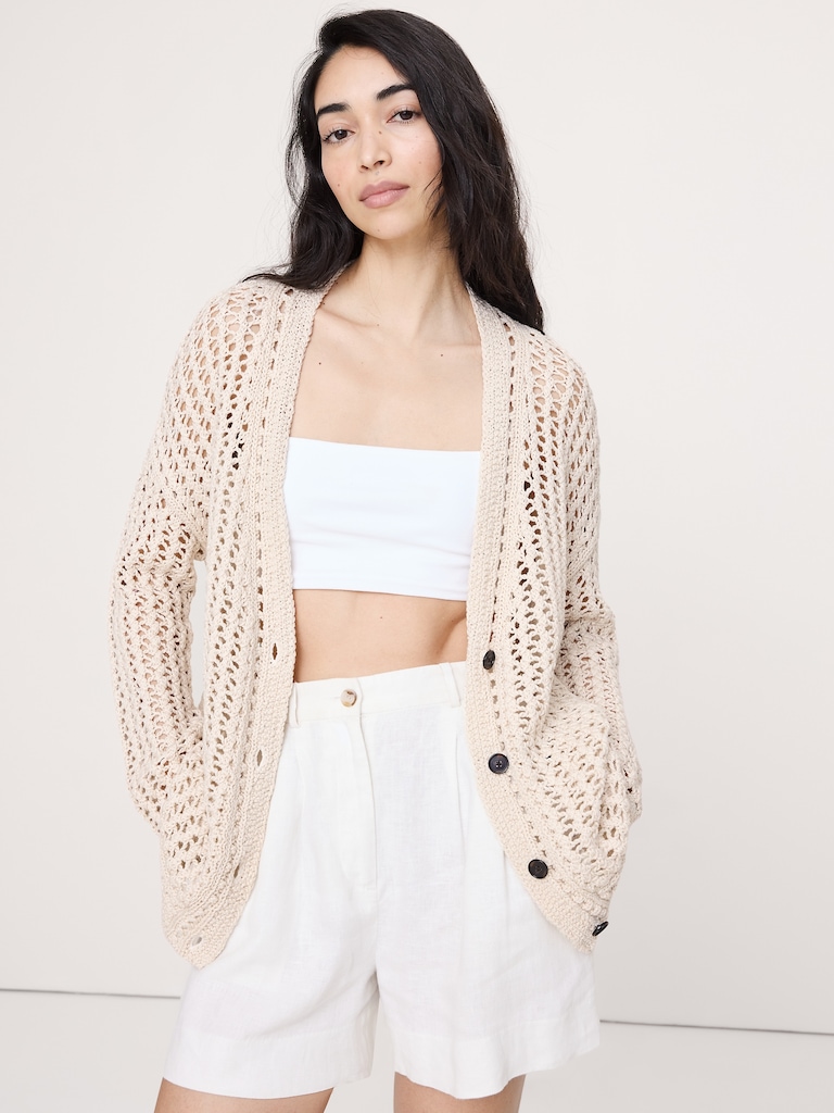 Cotton Crochet Cardigan