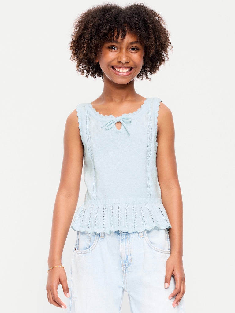 Sweater-Knit Tank Top for Girls