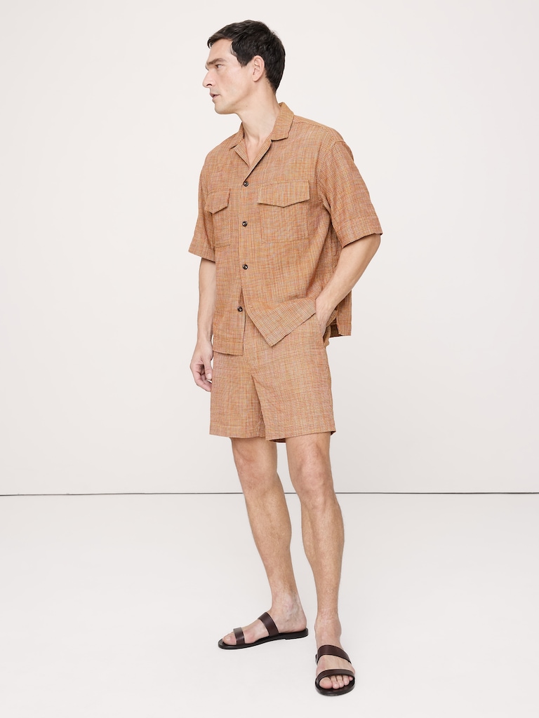 7" Plaid Pull-On Short