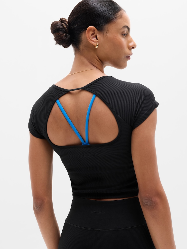 Recharge Seamless Open Back Tee