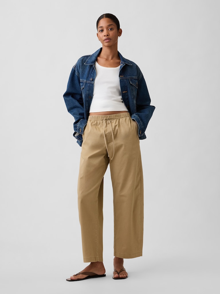 High Rise Easy Barrel Khakis