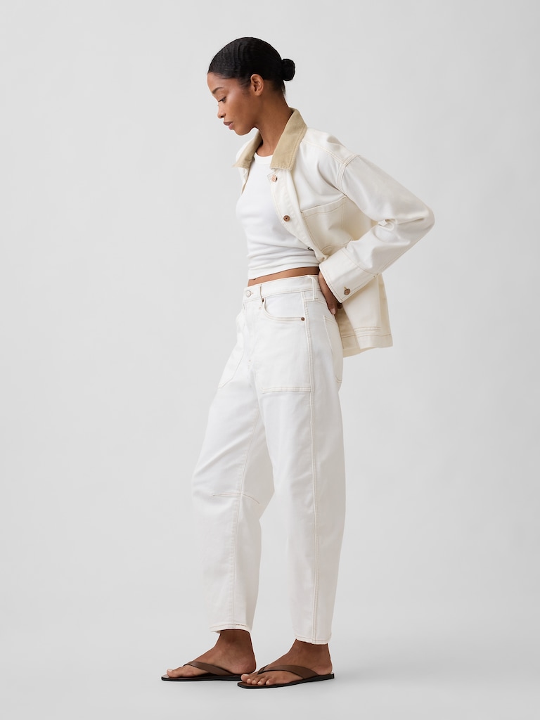 High Rise Barrel Jeans