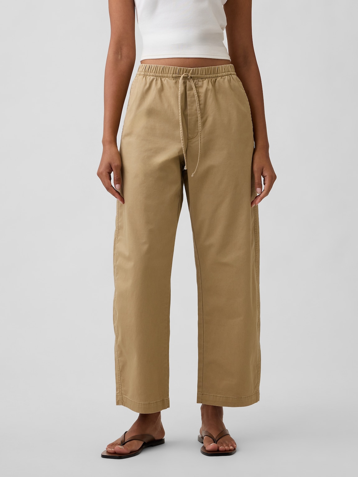 Mid Rise Easy Barrel Khakis