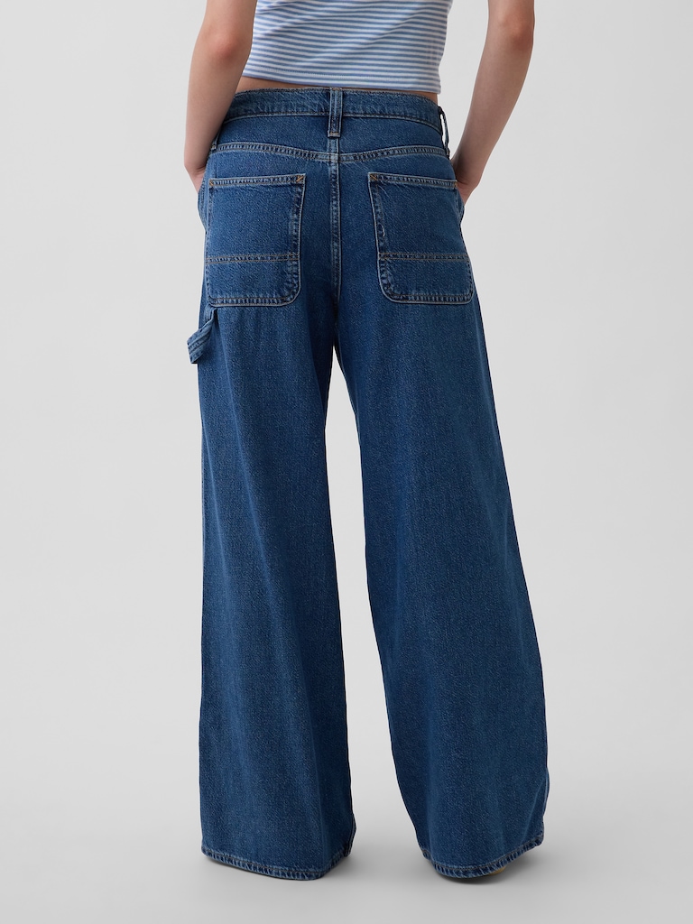 Mid Rise UltraSoft Denim Baggy Trousers