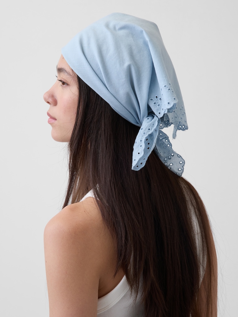 Eyelet Bandana Scarf