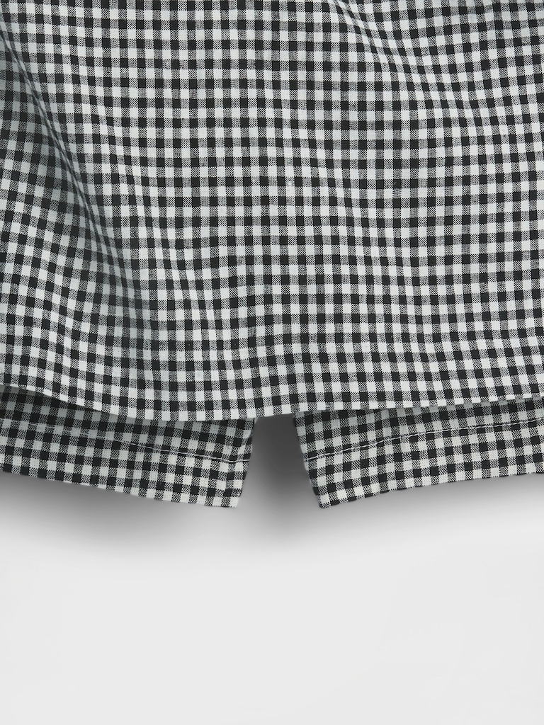 Linen-Blend Mini Skort