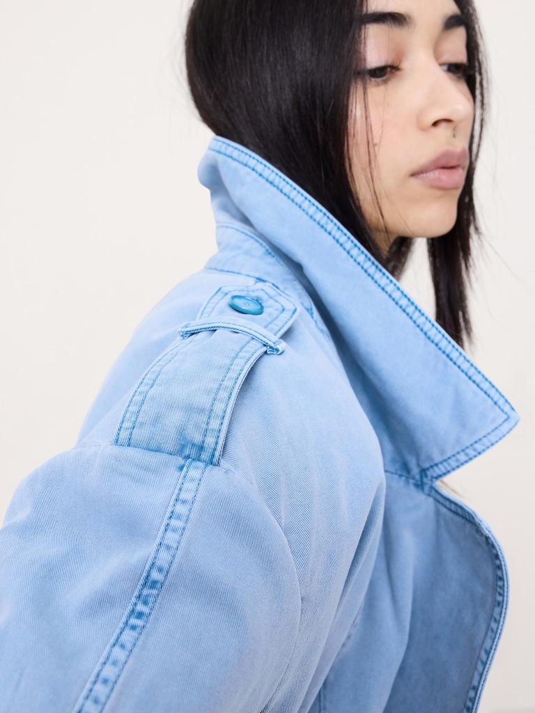 Cotton Twill Peacoat