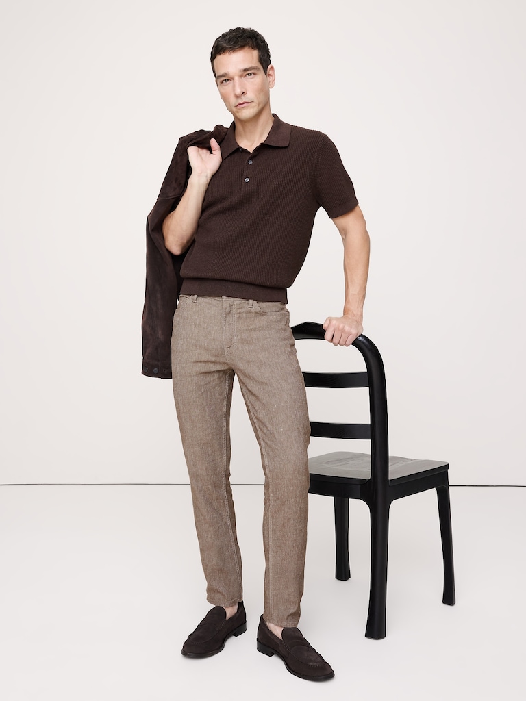 Slim Linen-Cotton Traveler Pant