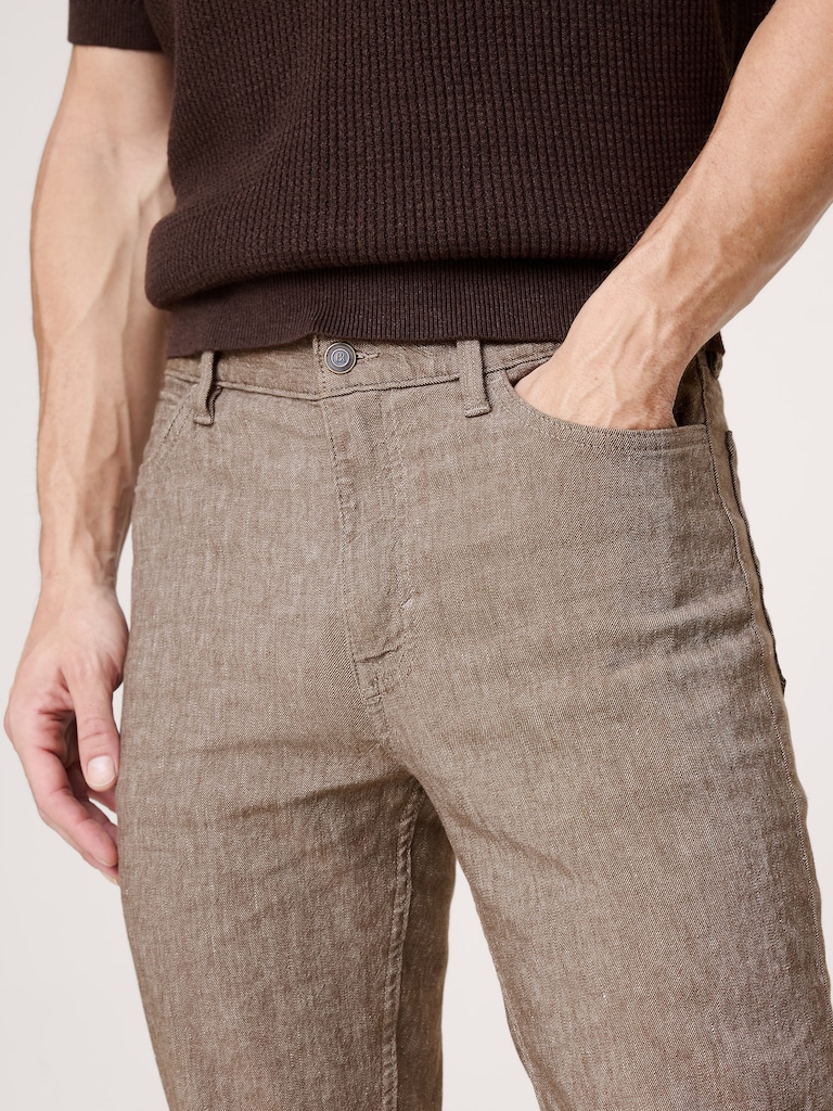 Slim Linen-Cotton Traveler Pant