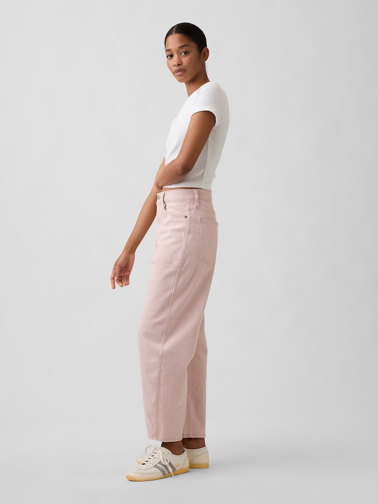 High Rise Barrel Jeans