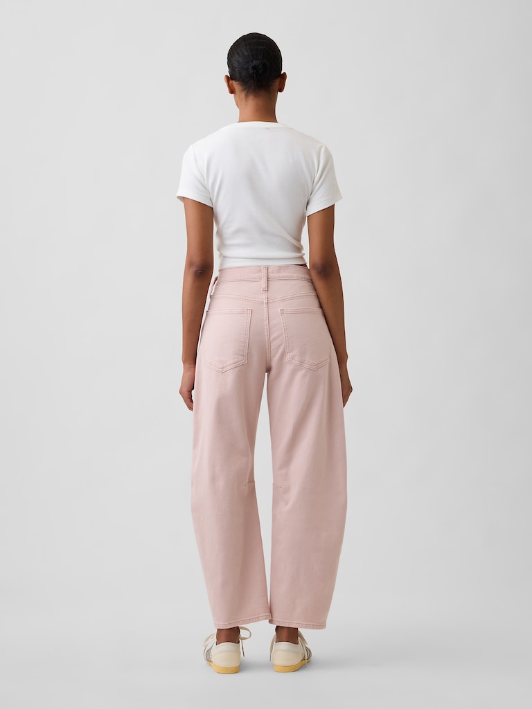 High Rise Barrel Jeans