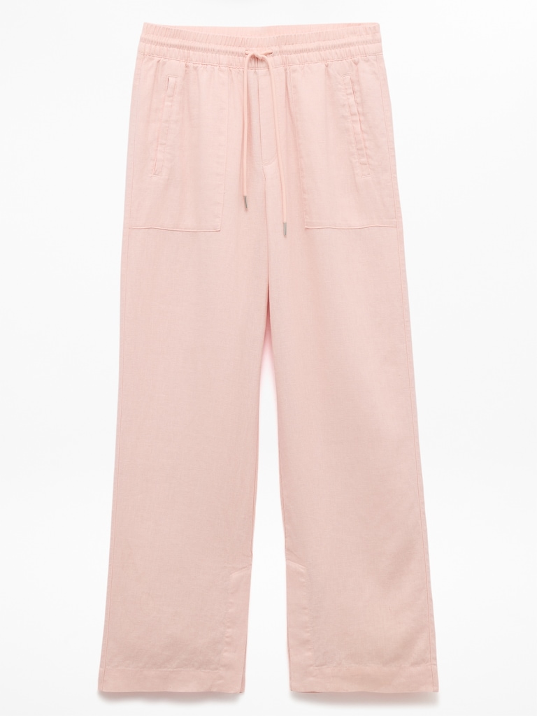 Retreat Linen High Rise Wide Leg Pant