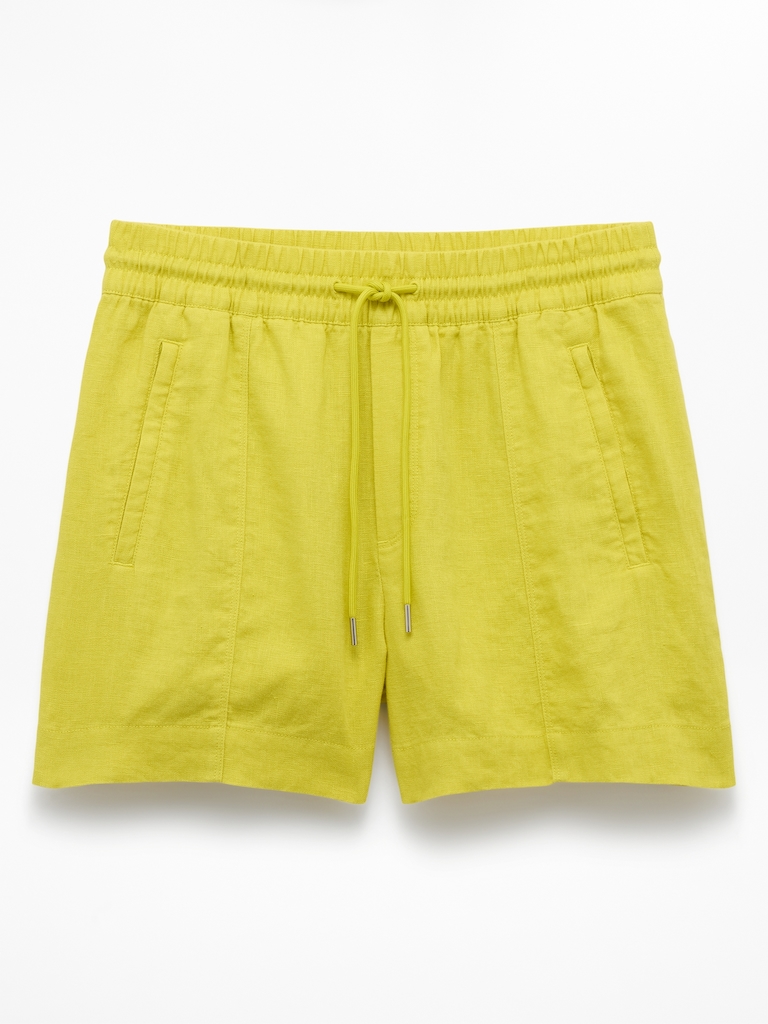 Retreat Linen Mid Rise 4" Short