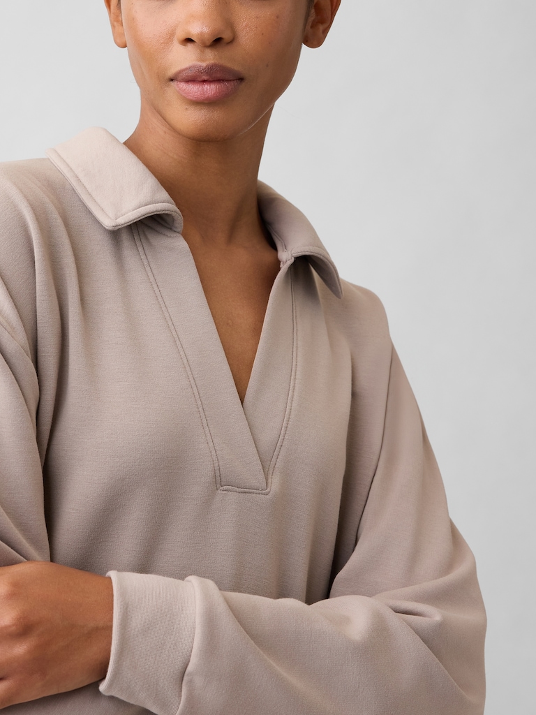 CloudLight Relaxed Polo Sweatshirt