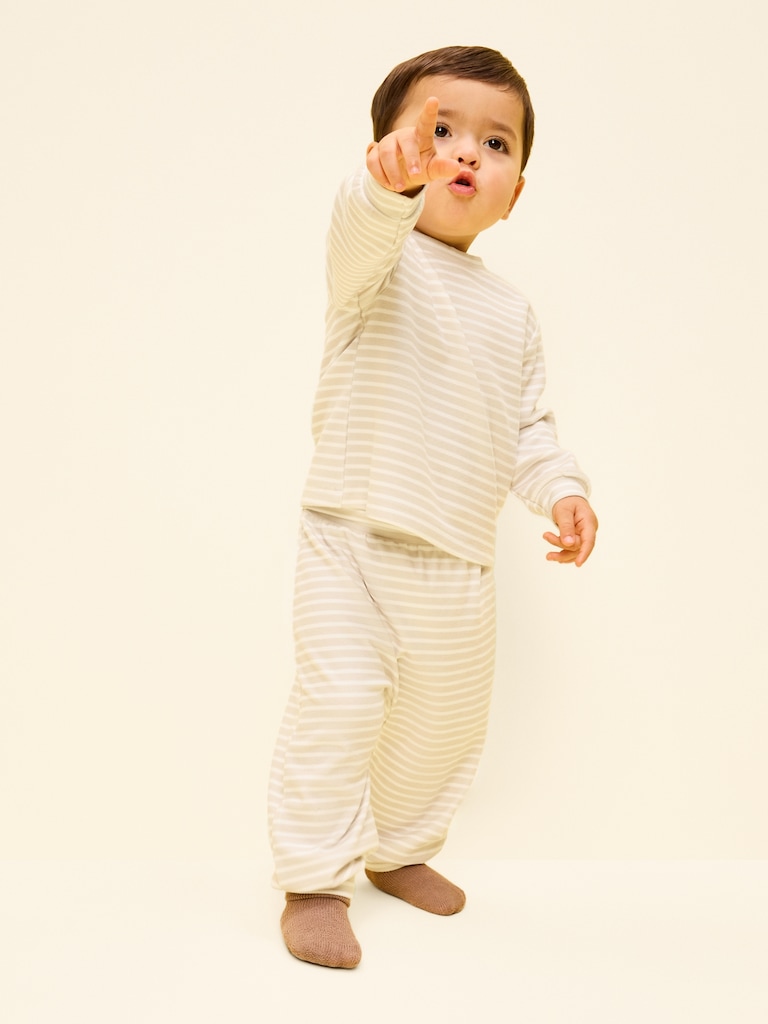 Cozy-Knit Long-Sleeve Top and Leggings Set for Baby