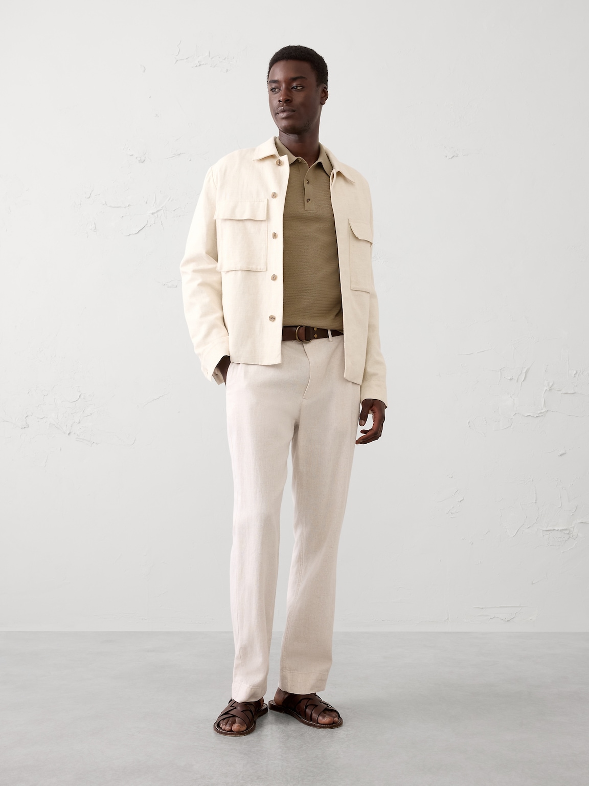 Refined Textured Polo Sweater