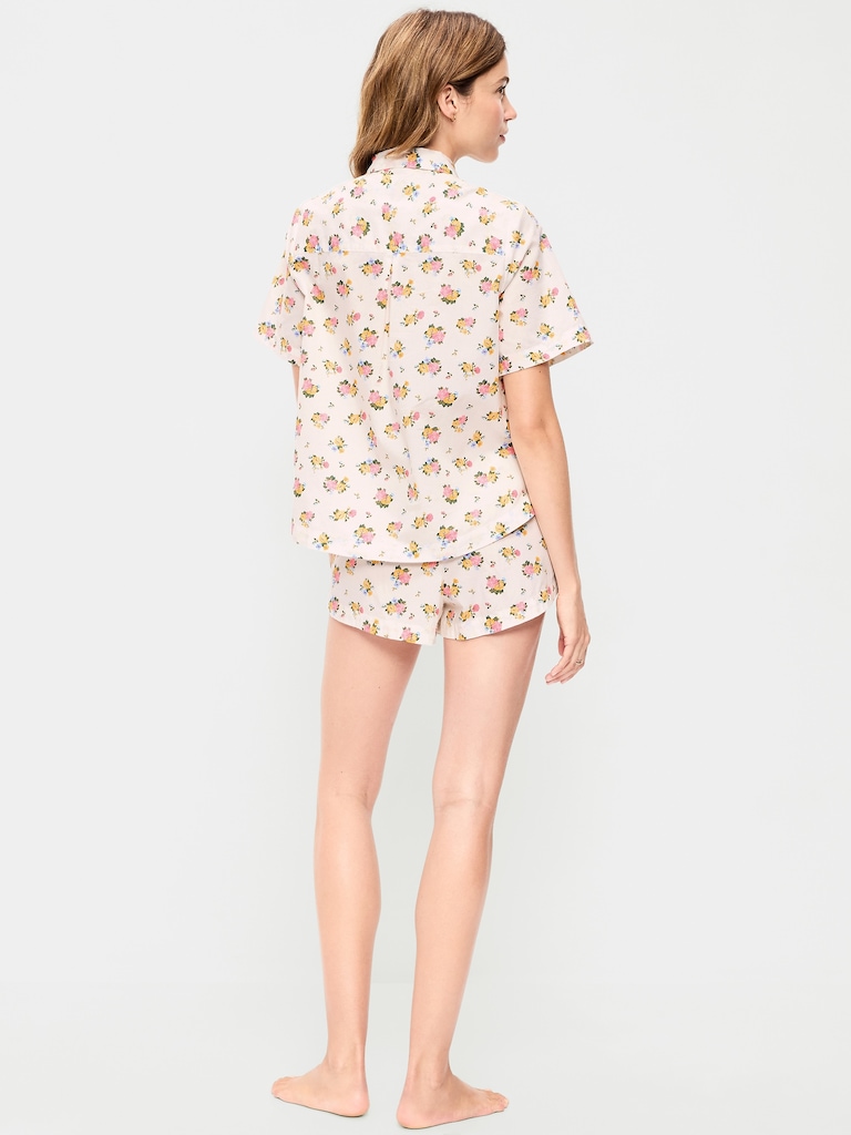 Poplin Pajama Short Set