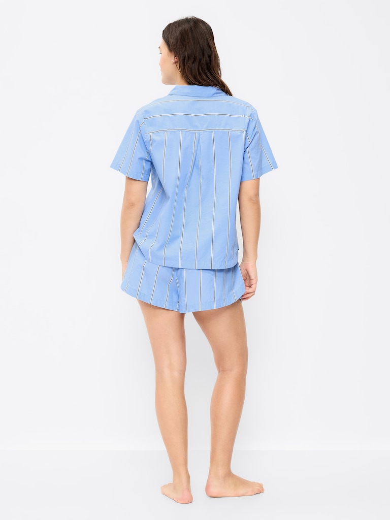 Poplin Pajama Short Set
