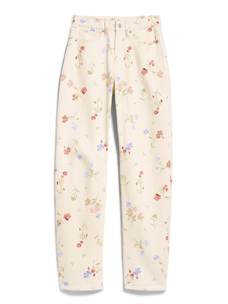 High-Waisted Barrel Ankle Pants