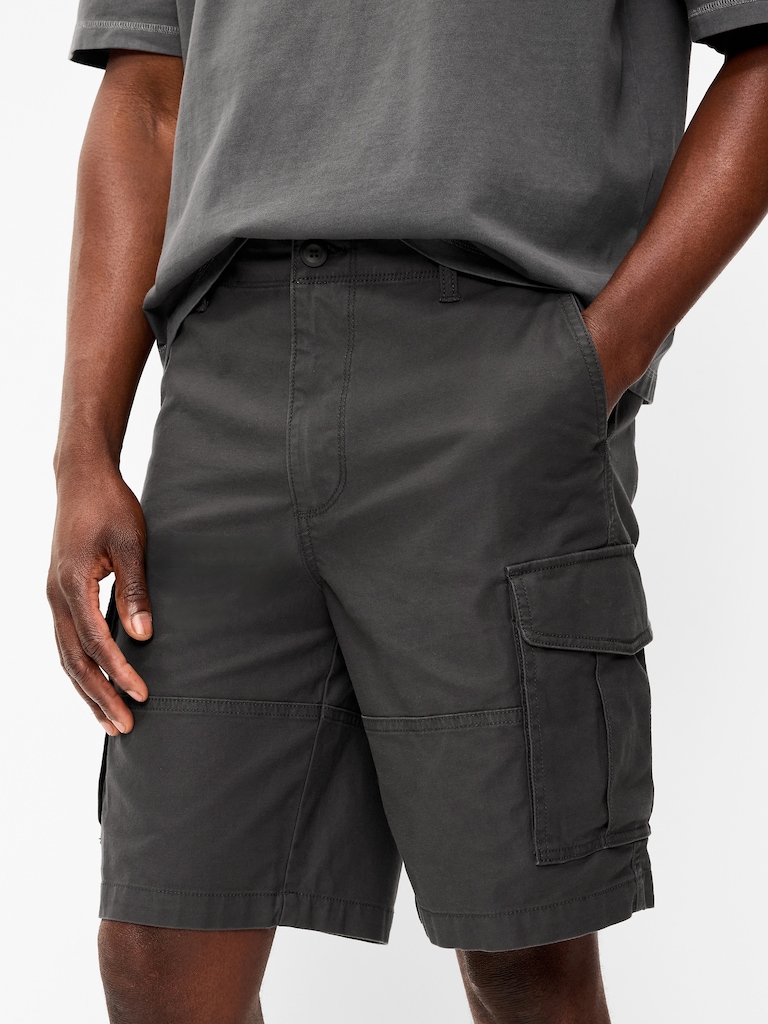 90's Loose Lived-In Cargo Shorts -- 10-inch inseam