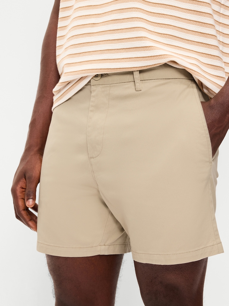 Slim Built-In Flex Rotation Chino Shorts -- 5-inch inseam
