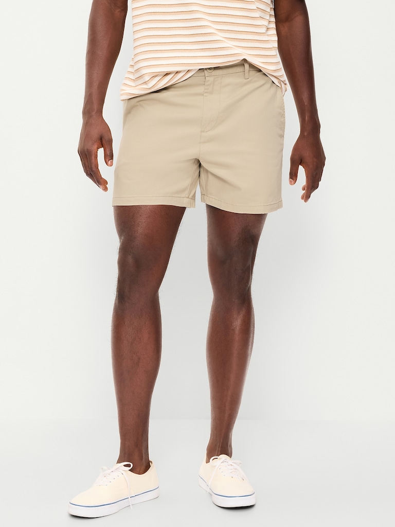 Slim Built-In Flex Rotation Chino Shorts -- 5-inch inseam