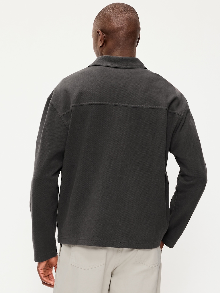 Cropped Loose Utility Shacket