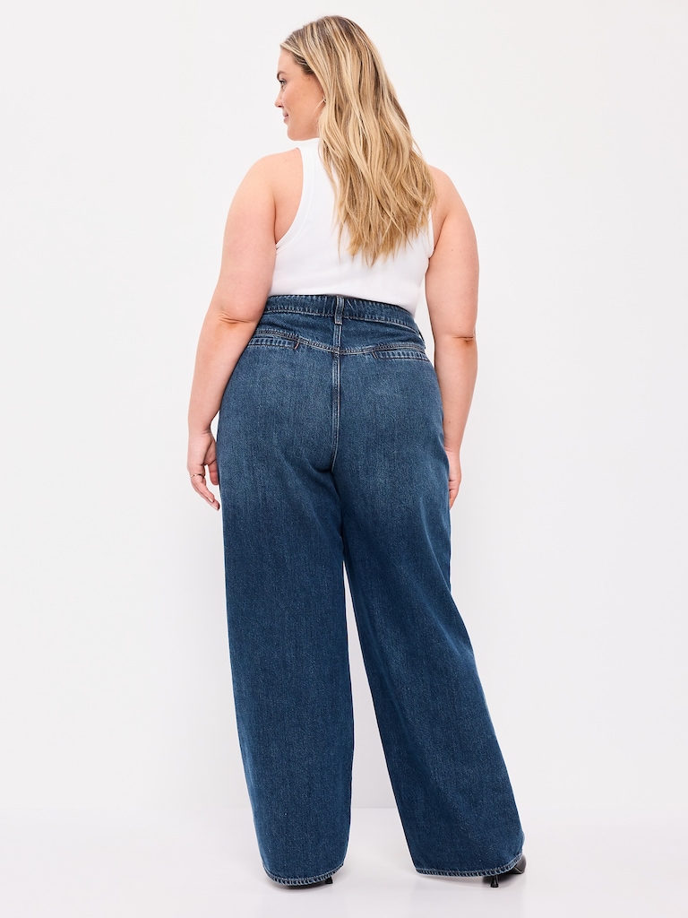 High-Waisted Baggy Wide-Leg Jeans