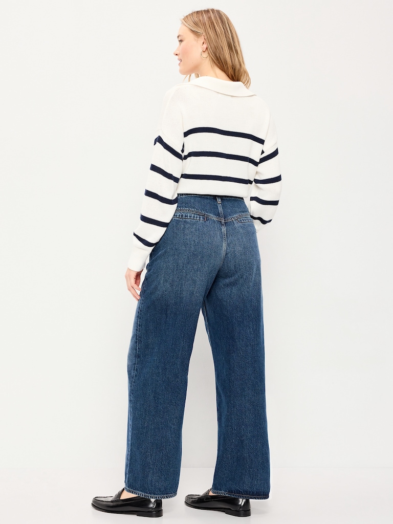 High-Waisted Baggy Wide-Leg Jeans