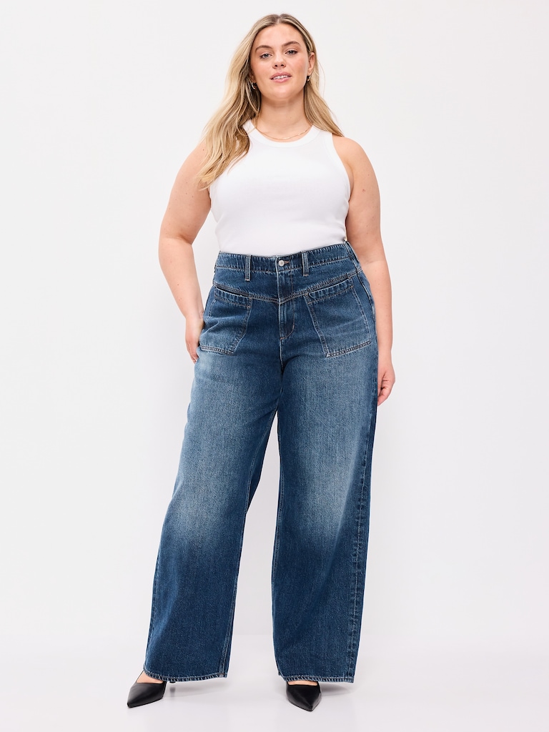 High-Waisted Baggy Wide-Leg Jeans
