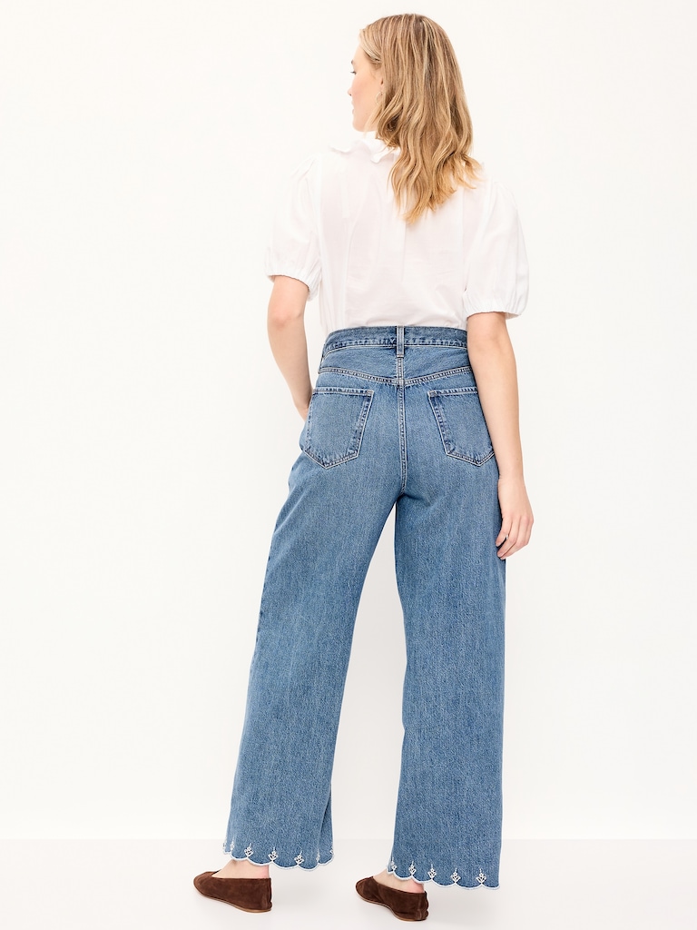 High-Waisted Baggy Wide-Leg Jeans