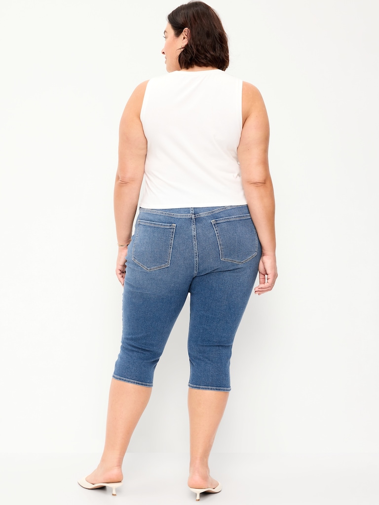 High-Waisted Wow Capri Jeans