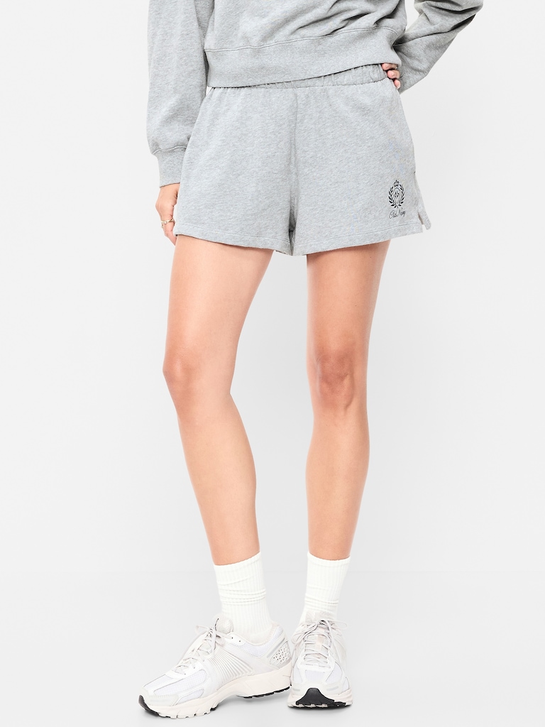 High-Waisted Loose Logo Shorts -- 3-inch inseam