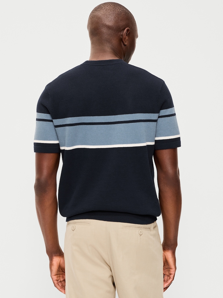 Relaxed Color-Block Sweater T-Shirt