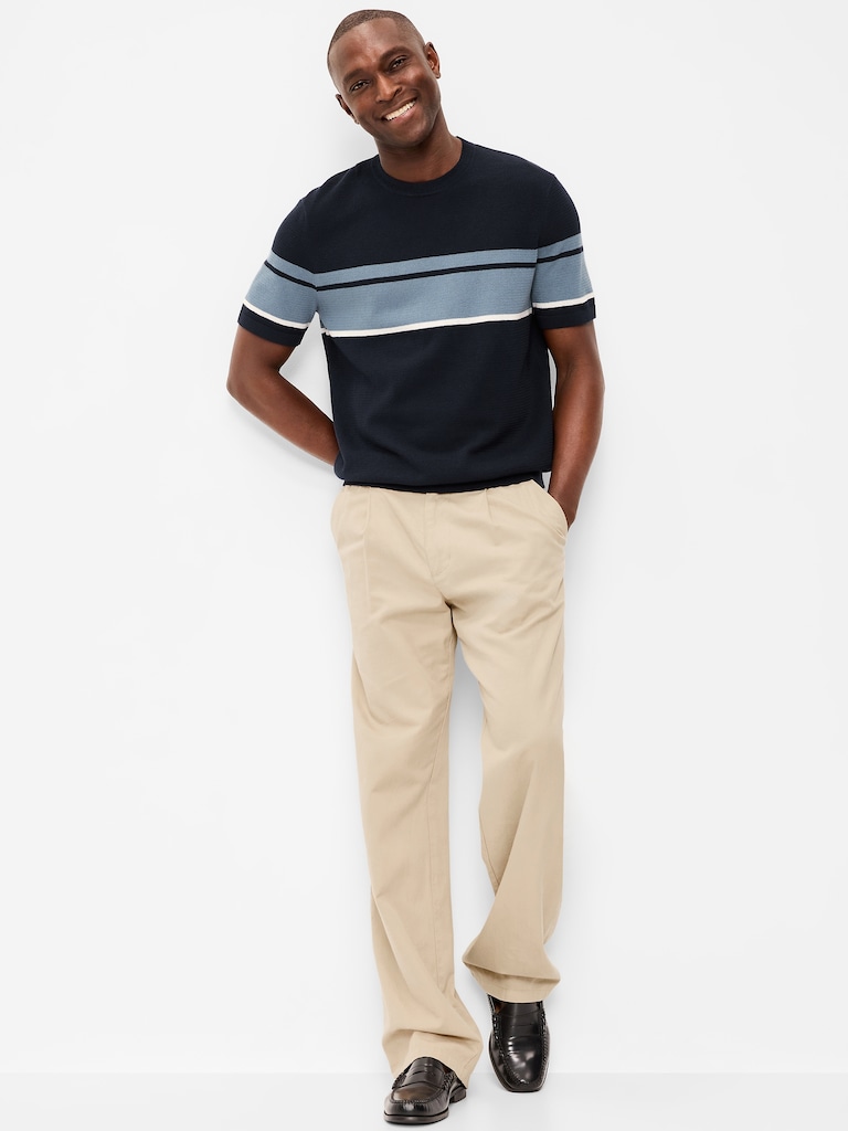 Relaxed Color-Block Sweater T-Shirt