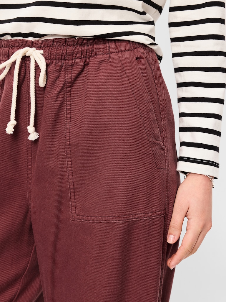High-Waisted Utility Ankle Pants