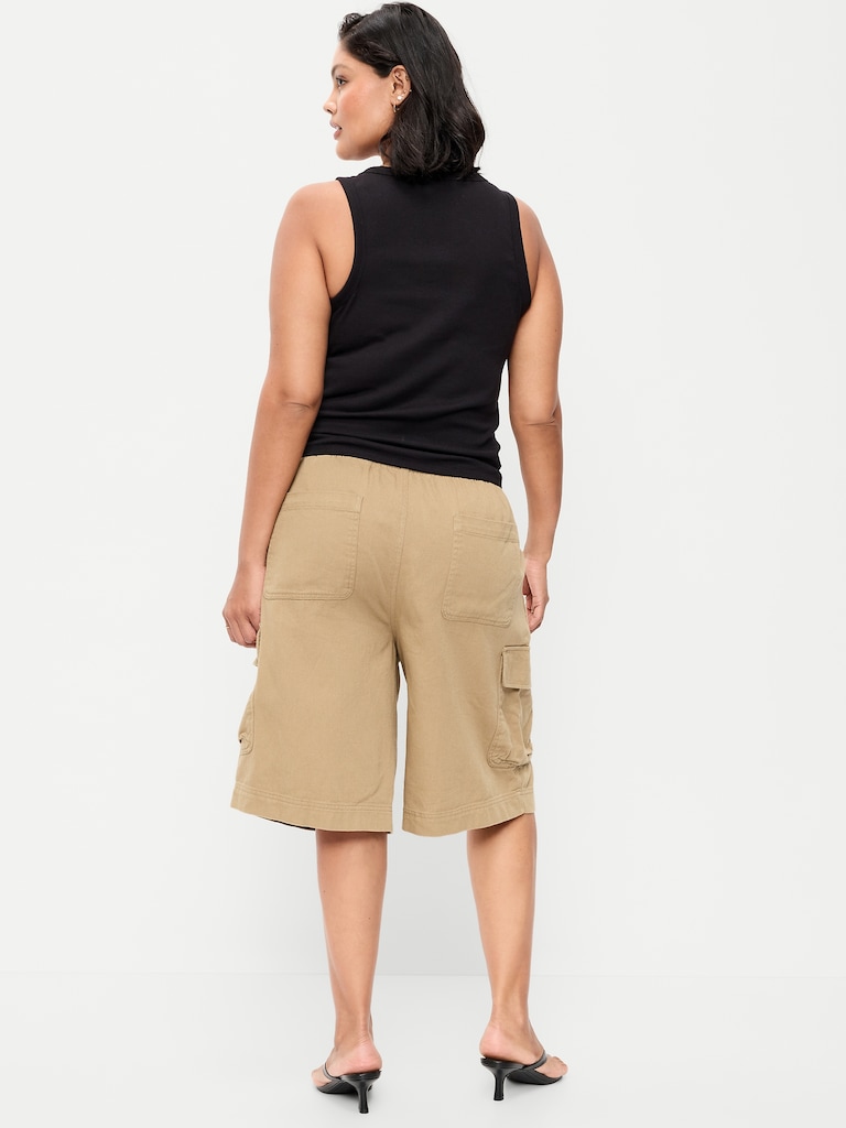 Mid-Rise Bermuda Cargo Shorts