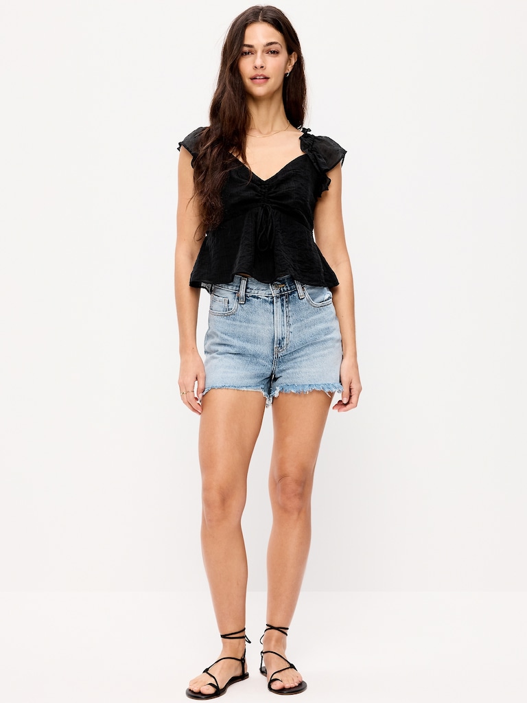 High-Waisted OG Jean Shorts -- 4-inch inseam