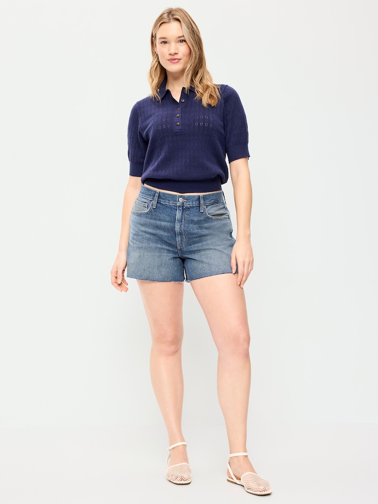High-Waisted OG Jean Cut-Off Shorts -- 4-inch inseam