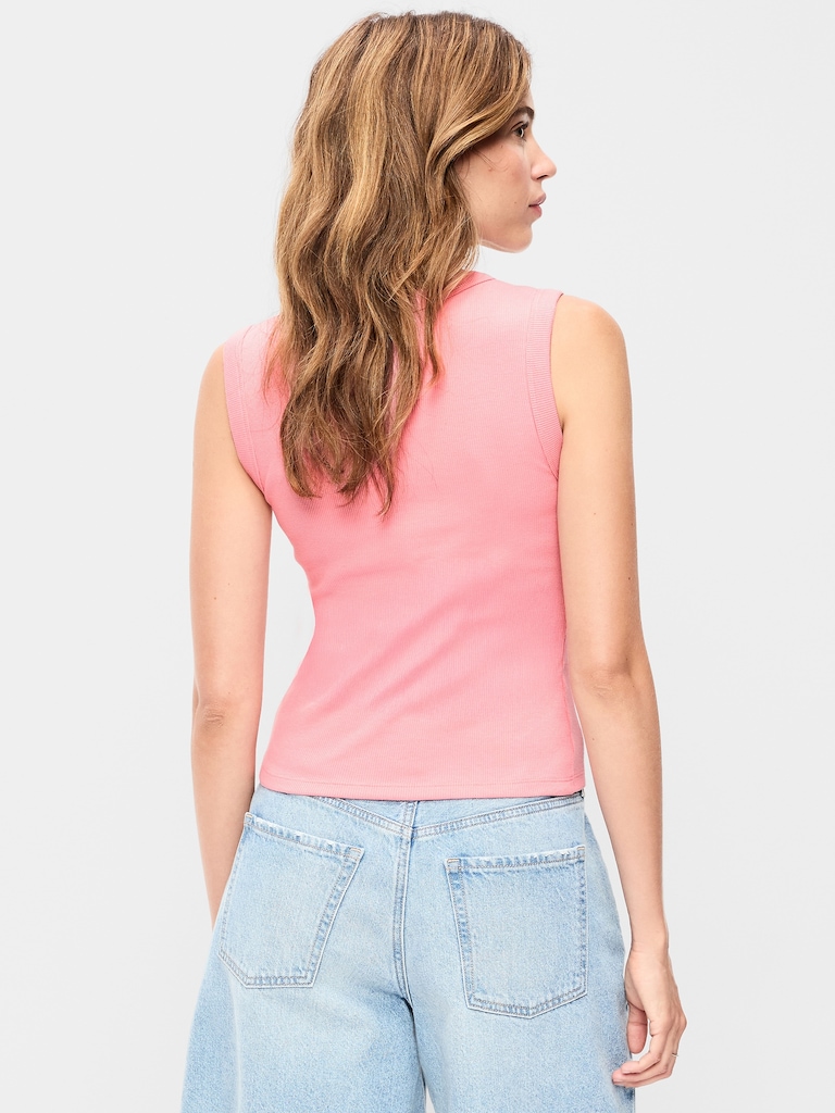 Snug Crop V-Neck Tank Top
