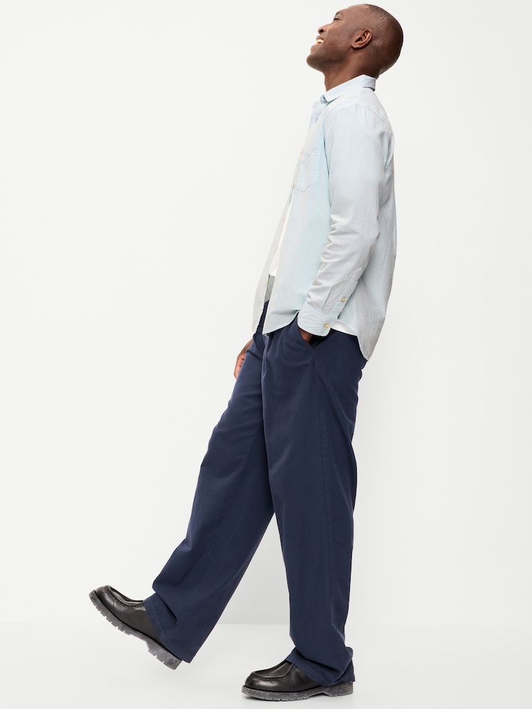 Chemise décontractée rayée à manches longues avec poche