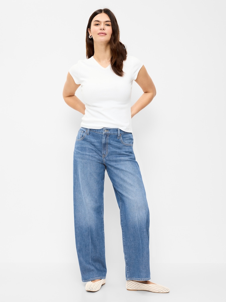 Low-Rise Loose Jeans