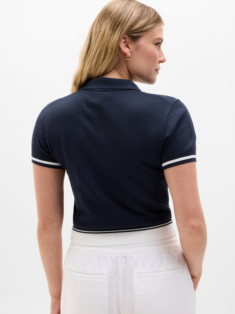Seamless Polo Tee Sweater