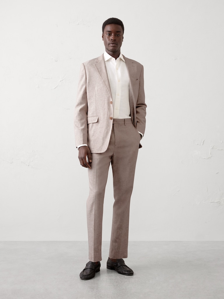 Tailored-Fit Linen-Blend Suit Trouser