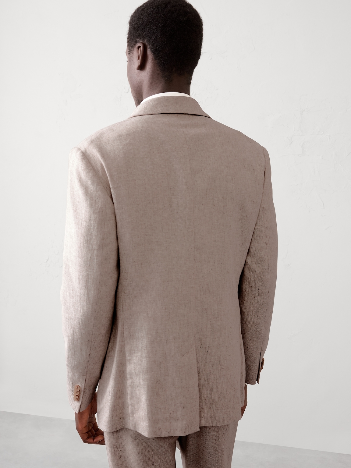 Linen-Blend Suit Jacket