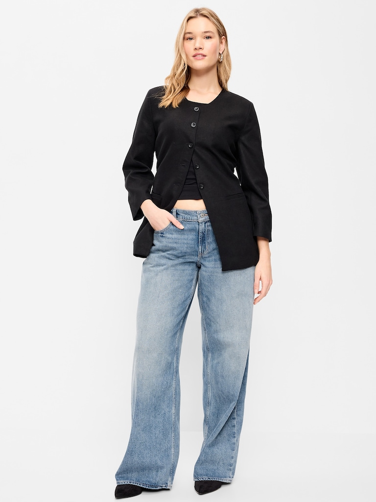 Low-Rise Baggy Wide-Leg Jeans