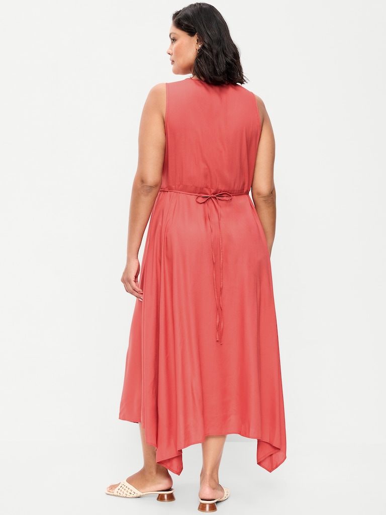 Handkerchief Hem Midi Dress
