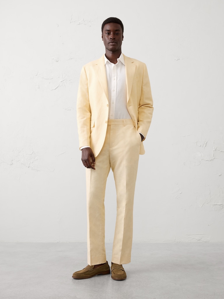Tailored-Fit Linen-Blend Suit Trouser